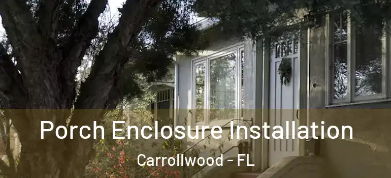  Porch Enclosure Installation Carrollwood - FL